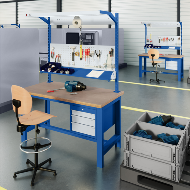 SI Heavy-Duty Workbench 1800 x 750 , 1500 kg  Capacity – Fixed Height