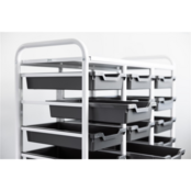 BIN TROLLEY – Tray and Bin Trolley with 21 Shelves - 150 kg Capacity