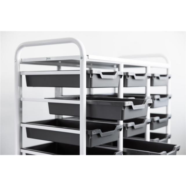 BIN TROLLEY – Tray and Bin Trolley with 21 Shelves - 150 kg Capacity