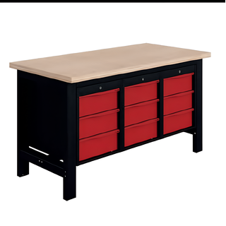 SI Fixed Heavy-Duty Industrial Workbench L1500mm with Suspended Storage – 1500 kg Load capacity