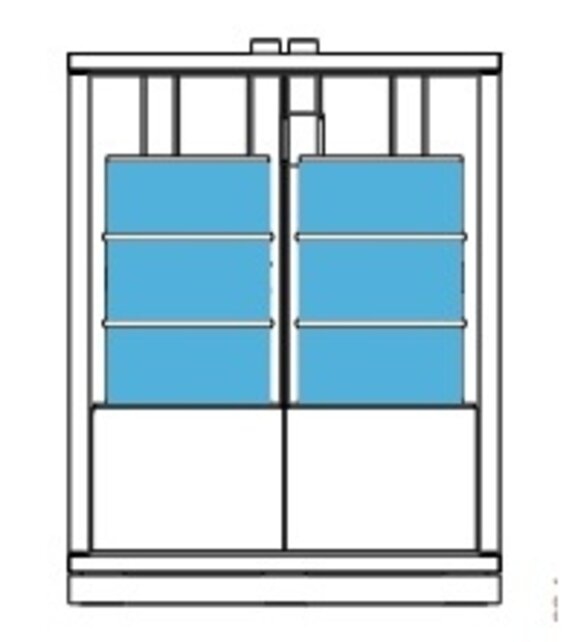90-Minute Fire Resistant Safety Cabinet for 2 Drums