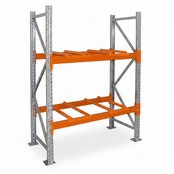 4 Drum Horizontal Steel Drum Rack with 270L Sump Tray – 2 Levels, 600kg per Level