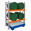 salesbridges 4 Drum Horizontal Steel Drum Rack with 270L Sump Tray – 2 Levels, 600kg per Level