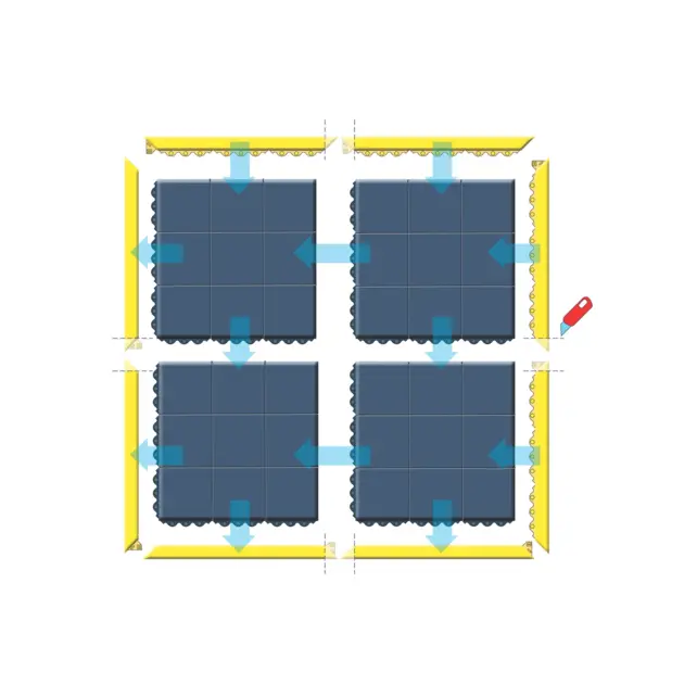 Cushion Ease Solid 556 Heavy-Duty Modular Rubber Mat 19mm
