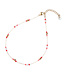 Go Dutch Label Red & Pearl - enkelband