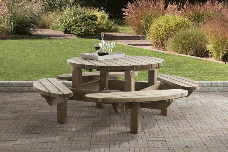 Picknicktafel Royaal rond 210 cm