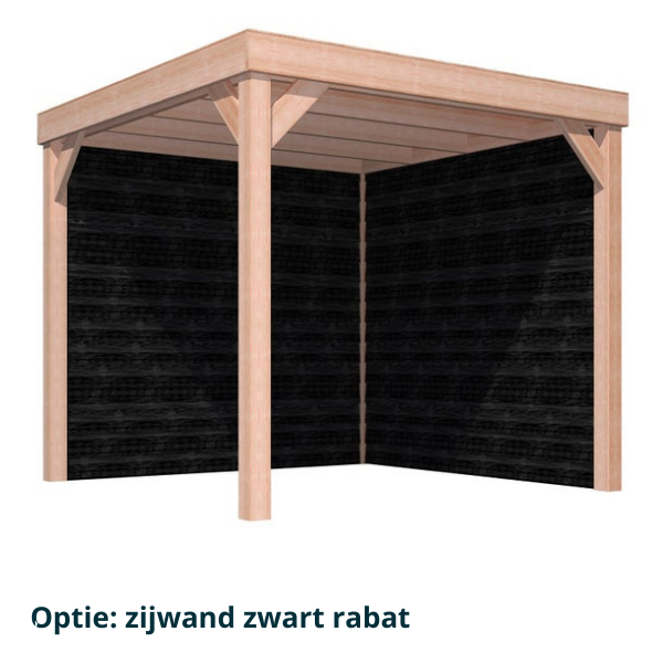 Douglas overkapping aan huis 250 x 600 x 250 cm