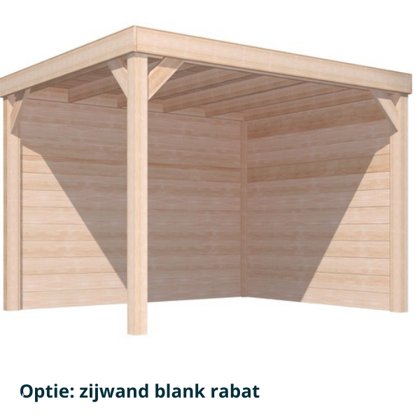 Douglas overkapping aan huis 250 x 400 x 250 cm