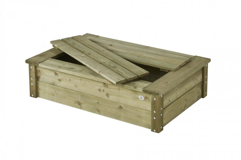 Zandbak rechthoek, 80 x 120 cm met deksel, Geimpregneerd