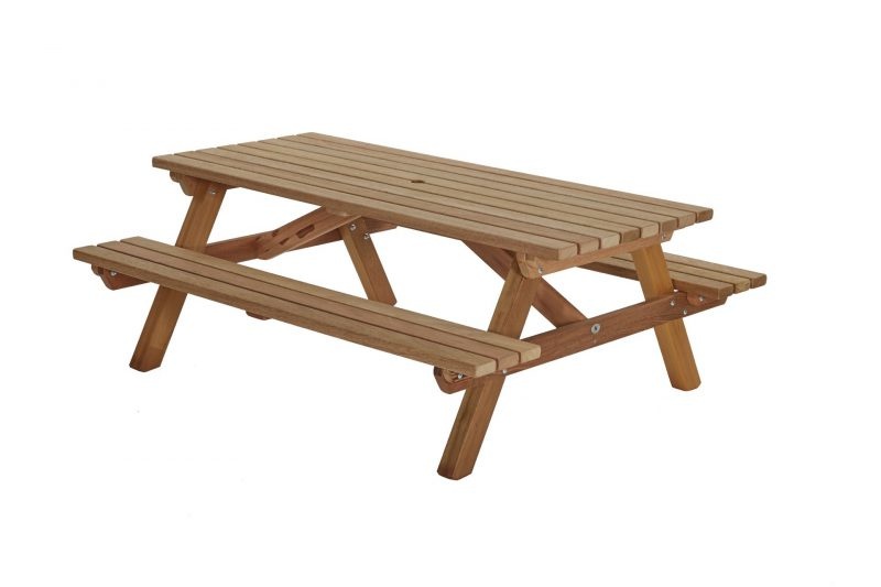 Hardhouten picknick tafel 180x160cm