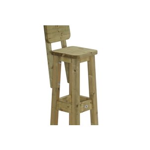 Set van 4 stuks robuuste barkruk met rugleuning