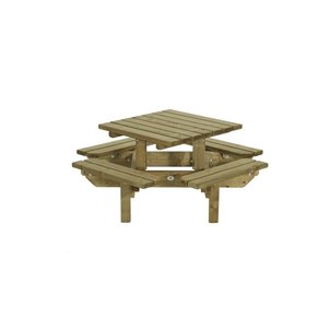 Kinderpicknicktafel vierkant 125 x 125 cm