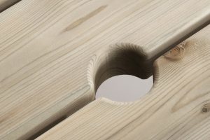 Robuuste picknicktafel zeshoek 228 x x 200 cm