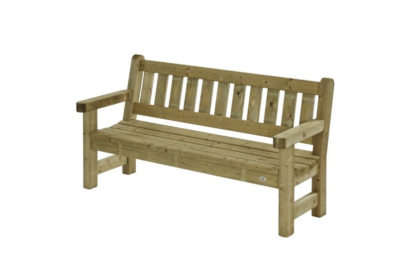 Robuuste driezits parkbank model Zeist, Optimaal zitcomfort 180cm