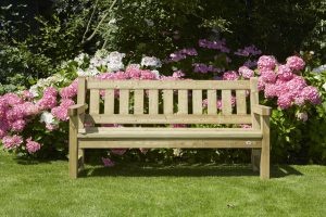 Robuuste driezits parkbank model Zeist, Optimaal zitcomfort 180cm