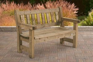 Robuuste tweezits parkbank model Zeist, Optimaal zitcomfort 135 cm