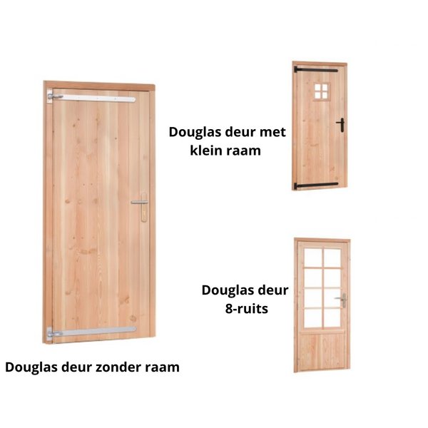 Douglas overkapping met schuur 400 x 600 x 250 cm