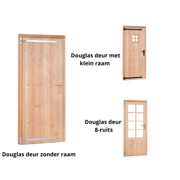 Douglas overkapping met schuur 400 x 700 x 250 cm