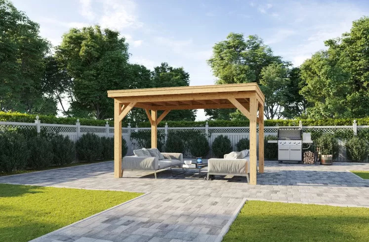 Douglas vrijstaande overkapping 250 x 400 x 250 cm