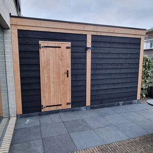 Tuinhuis douglas 300x300 cm zwart