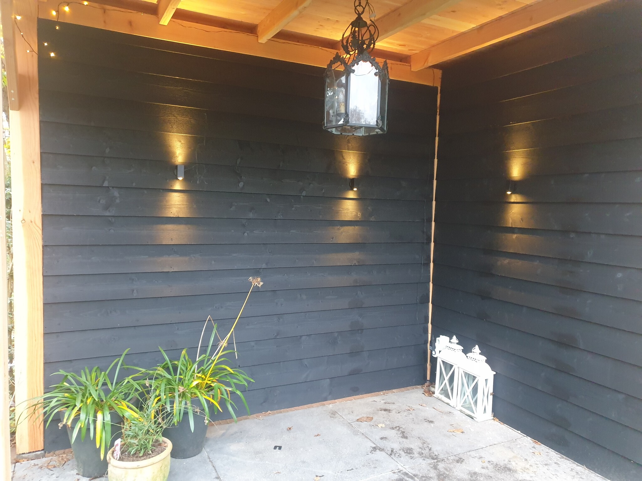 Tuinhuis met overkapping 300 x 700 x 250 cm