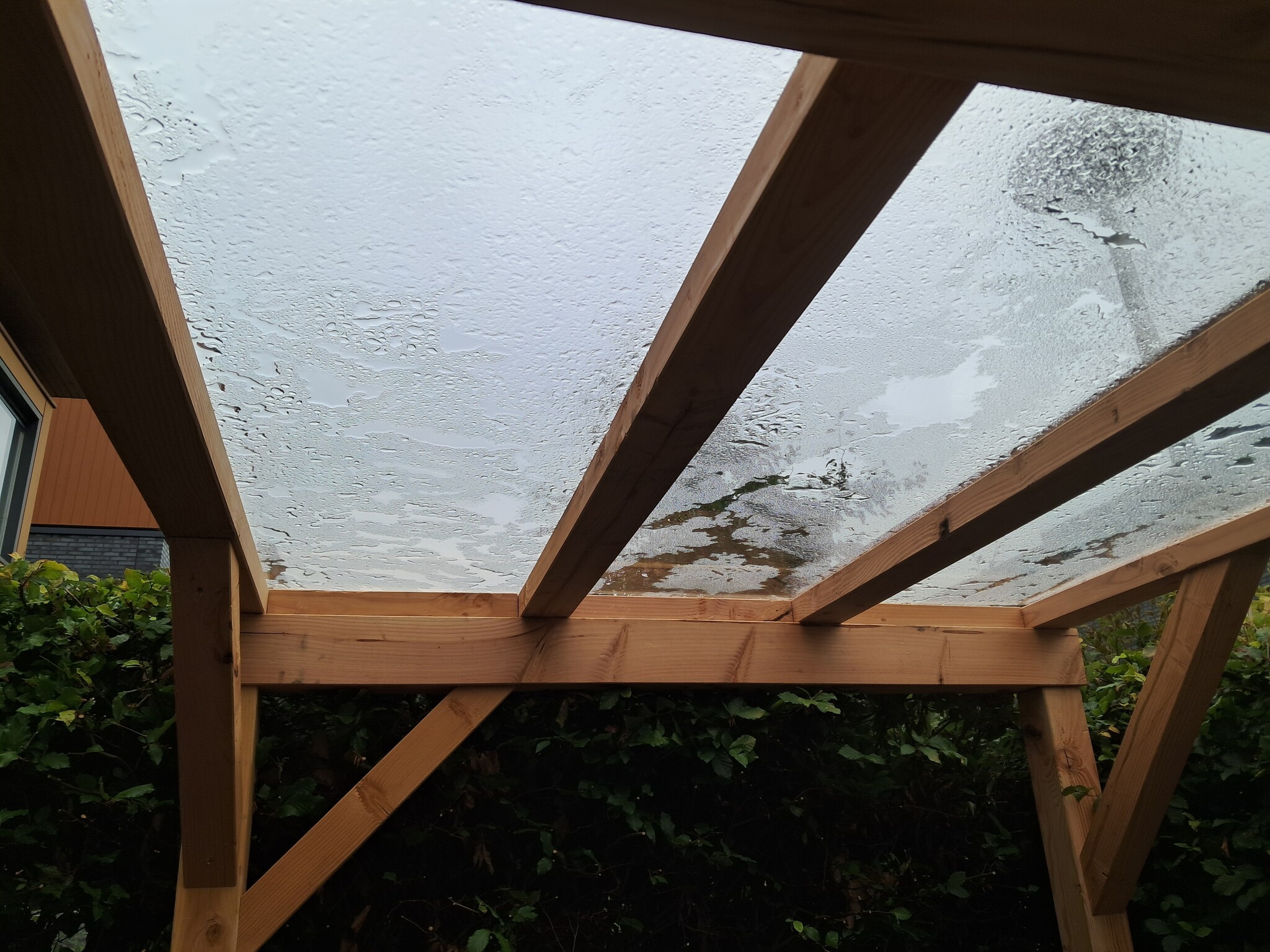 Overkapping met glasdak 200x200 cm