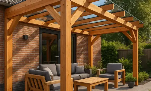 Terrasoverkapping douglashout