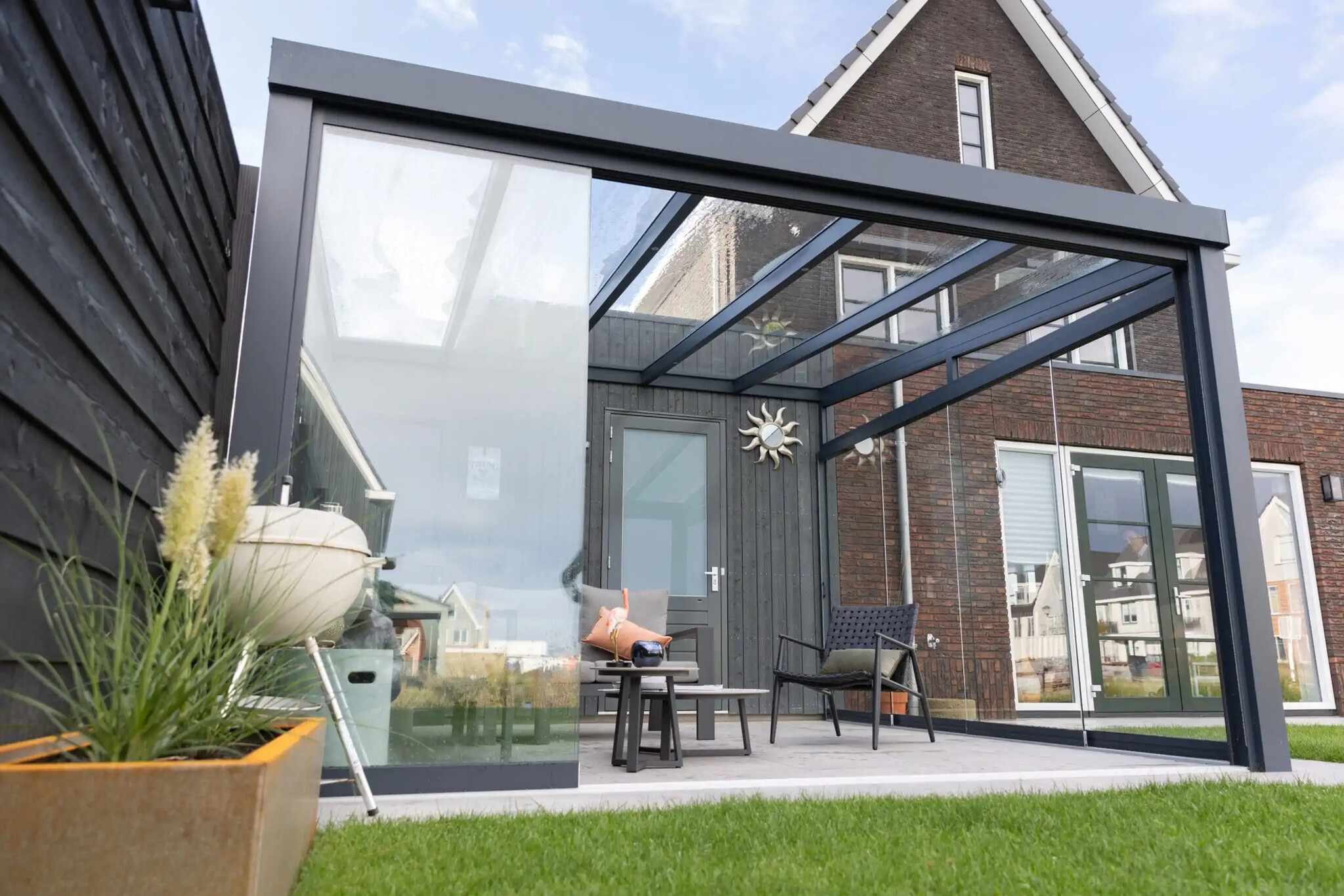 Terrasoverkapping aluminium 300 breed x 300 diep