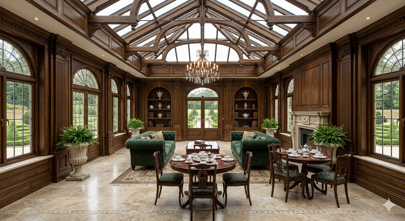 Klassieke-tuinkamer-met-symmetrische-indeling-en-luxe-afwerking