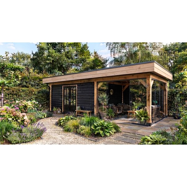 Tuinhuis met overkapping 300 x 600 x 250 cm