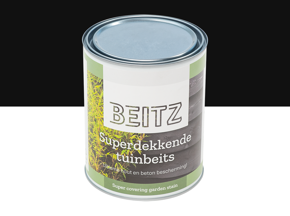 Holzlasur Außen Schwarz 0,75 Liter Superdeckend - Beitz