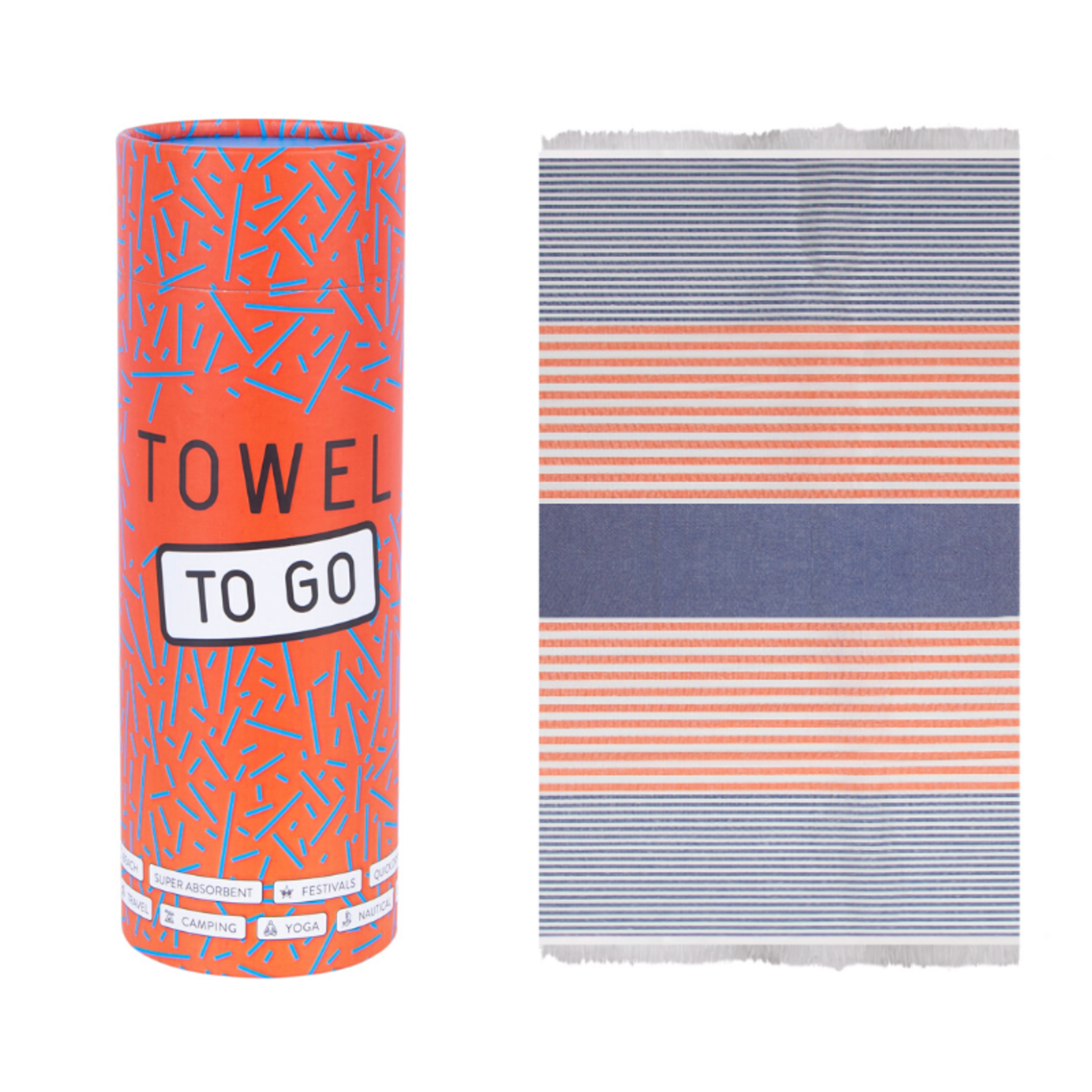 Towel to Go Bali towel Royal/Orange