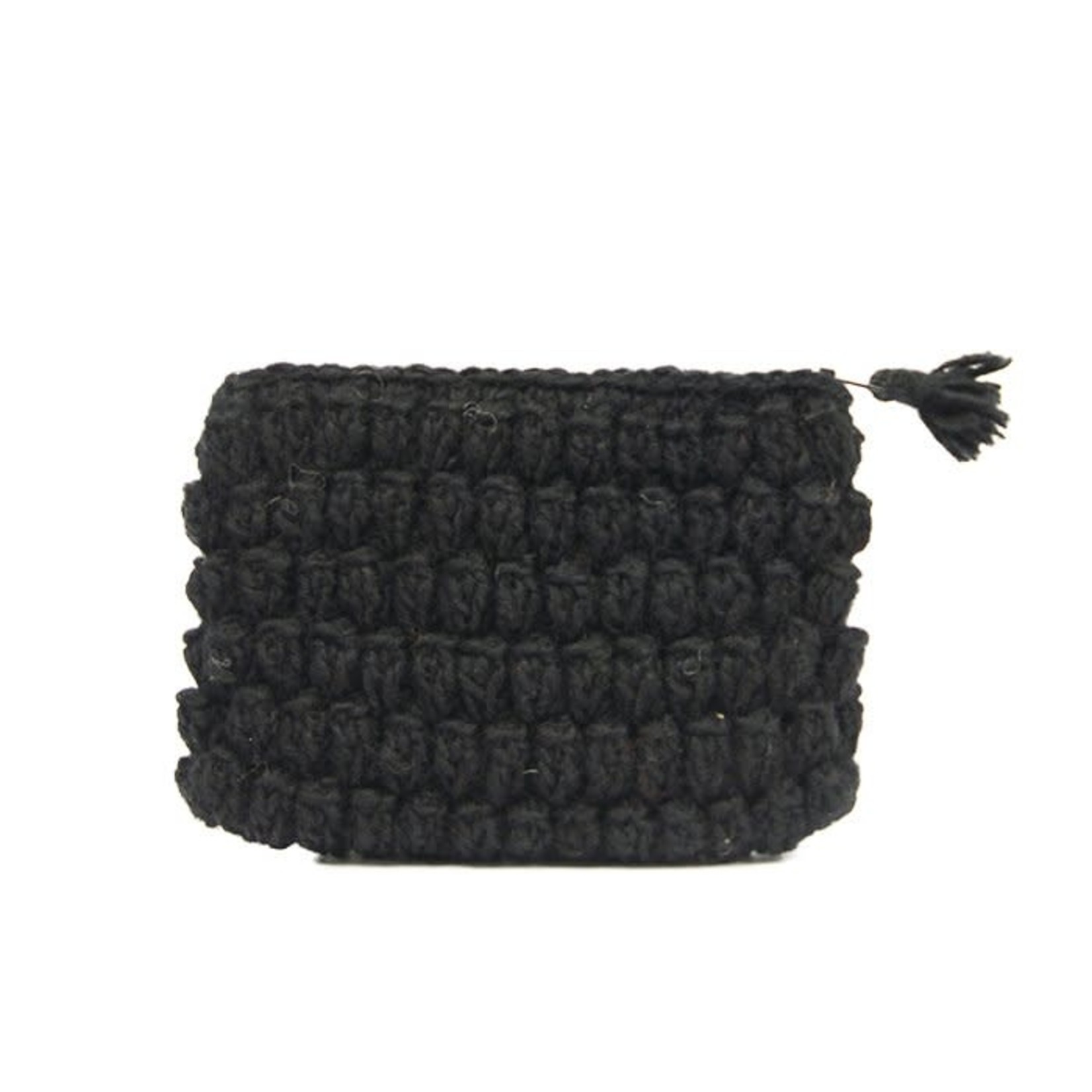 ANNA NERA Pouches bag Crochet Black 10x15