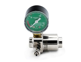 Aqua-Noa CO2 drukregelaar BASIC voor wegwerpflessen met 1 manometer en naaldventiel