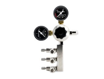 Aqua-Noa CO2 Drukregelaar PROFI 3in1 met 3 aansluitingen en 2 manometers