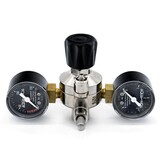Aqua-Noa CO2 drukregelaar PROFI E voor wegwerpflessen met 2 manometers en naaldventiel