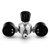 Aqua-Noa CO2 drukregelaar PROFI E voor wegwerpflessen met 2 manometers en naaldventiel