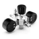 Aqua-Noa CO2 drukregelaar PROFI E voor wegwerpflessen met 2 manometers en naaldventiel