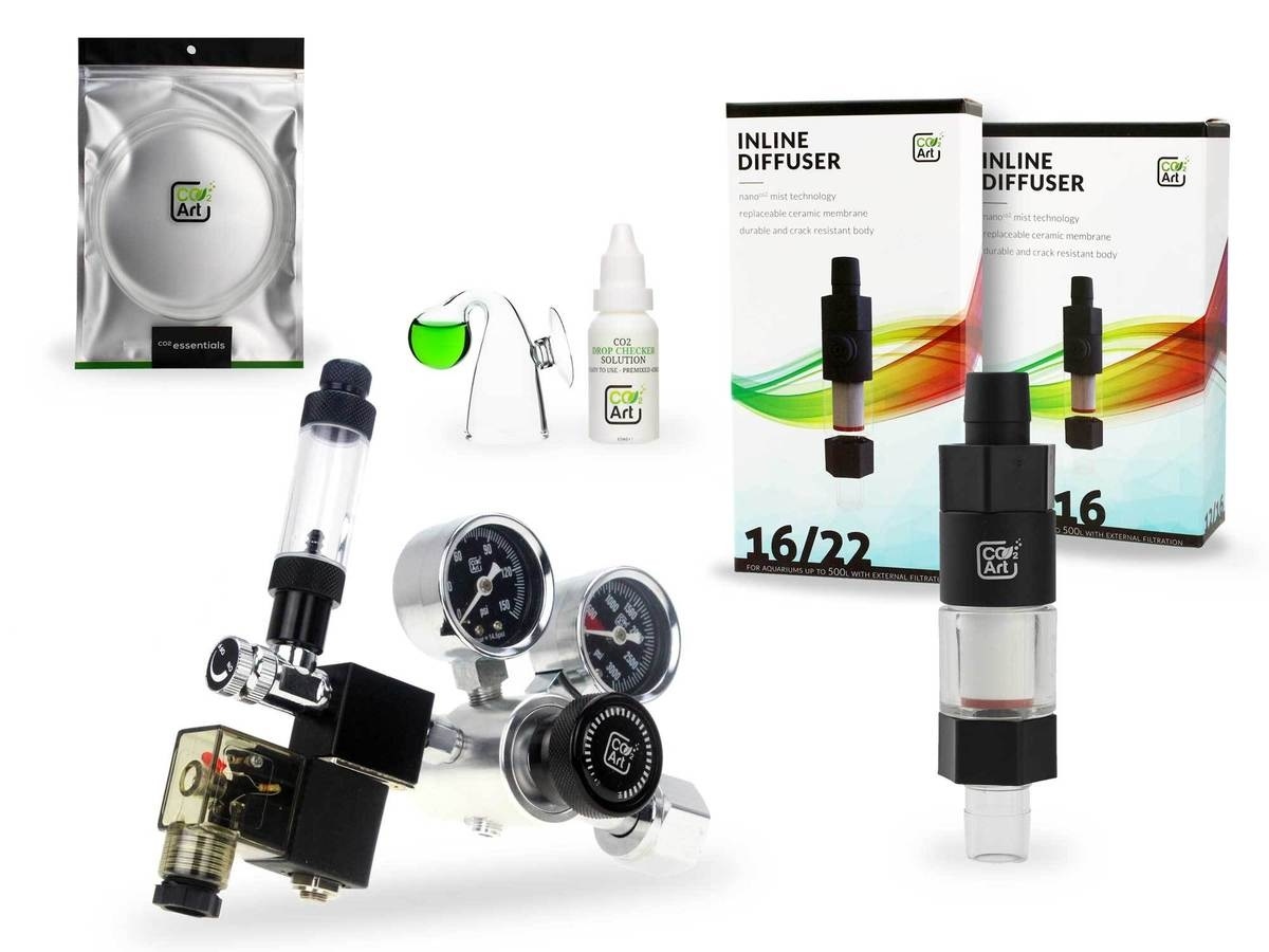 CO2Art Inline CO2 set PRO-SE Dual Stage drukregelaar