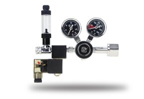 CO2Art PRO-SE Dual Stage CO2 drukregelaar met geïntegreerd magneetventiel