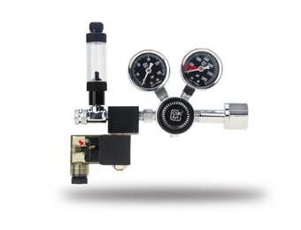 CO2Art PRO-SE Dual Stage CO2 drukregelaar met geïntegreerd magneetventiel