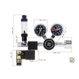 CO2Art PRO-SE Dual Stage CO2 drukregelaar met geïntegreerd magneetventiel