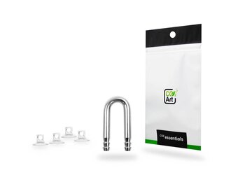 CO2Art U-pipe RVS + 4x zuignap