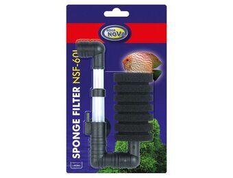 Aqua Nova enkel sponsfilter tot 60L - NSF-60L