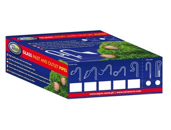 Aqua Nova filter instroom en uitstroom set glas
