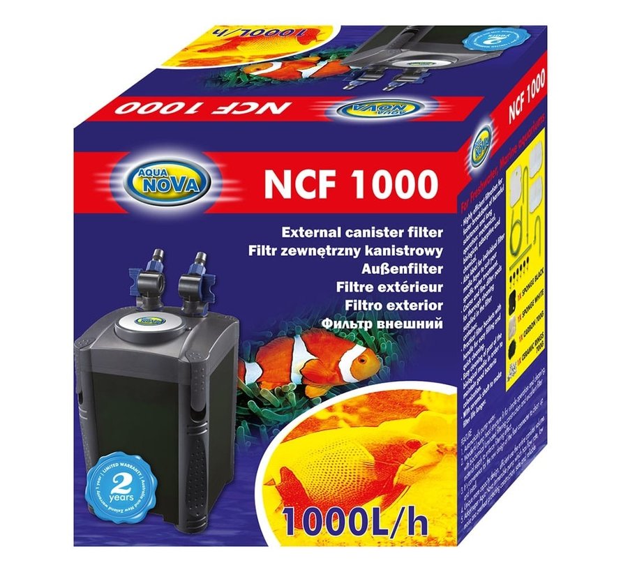 Aqua Nova NCF-1000 extern aquariumfilter - 1000l/h