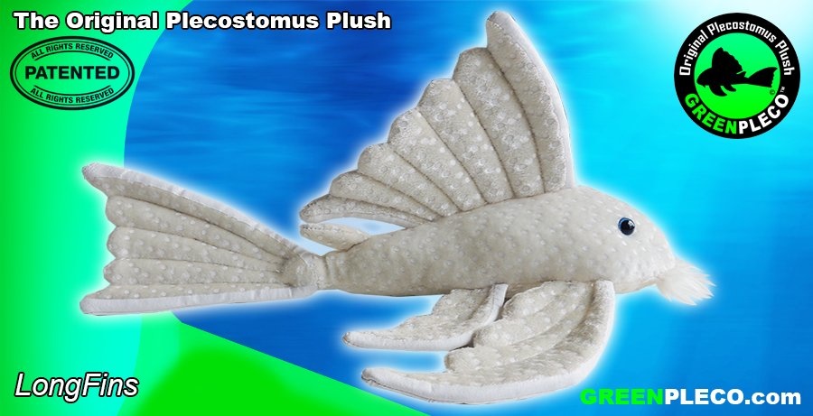GreenPleco knuffel - Long fins