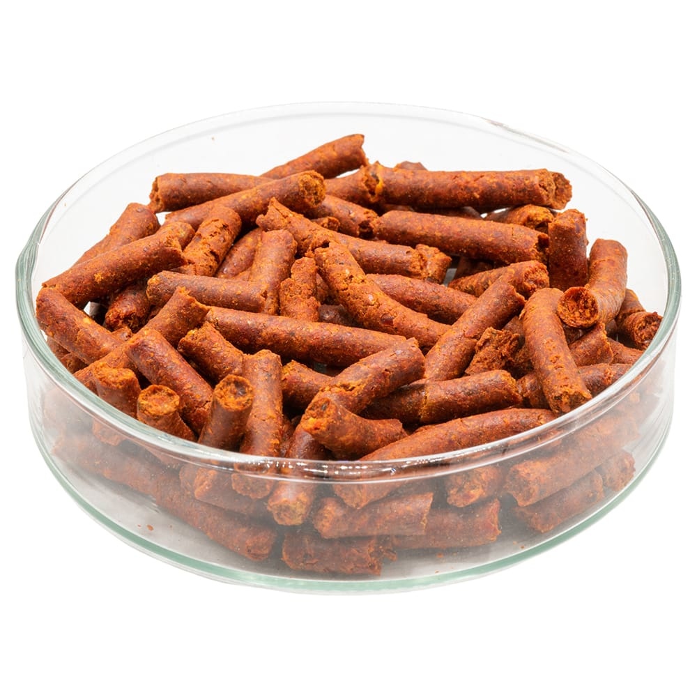 Paprika garnalen voedersticks