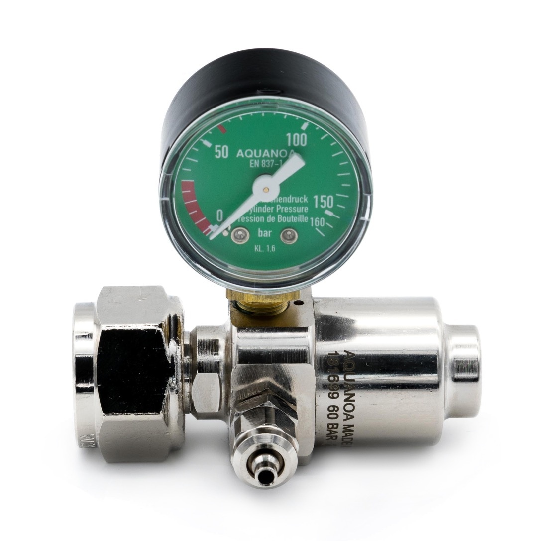 Aqua-Noa CO2 drukregelaar Basic Soda M1 met 1 manometer en naaldventiel