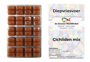 Cichliden mix diepvriesvoer 100g blister